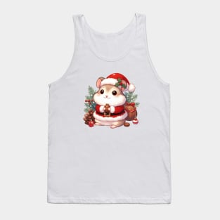 Cute Christmas Santa Hamster Tank Top